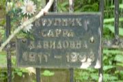 Крупник Сарра Давидовна, Москва, Востряковское кладбище